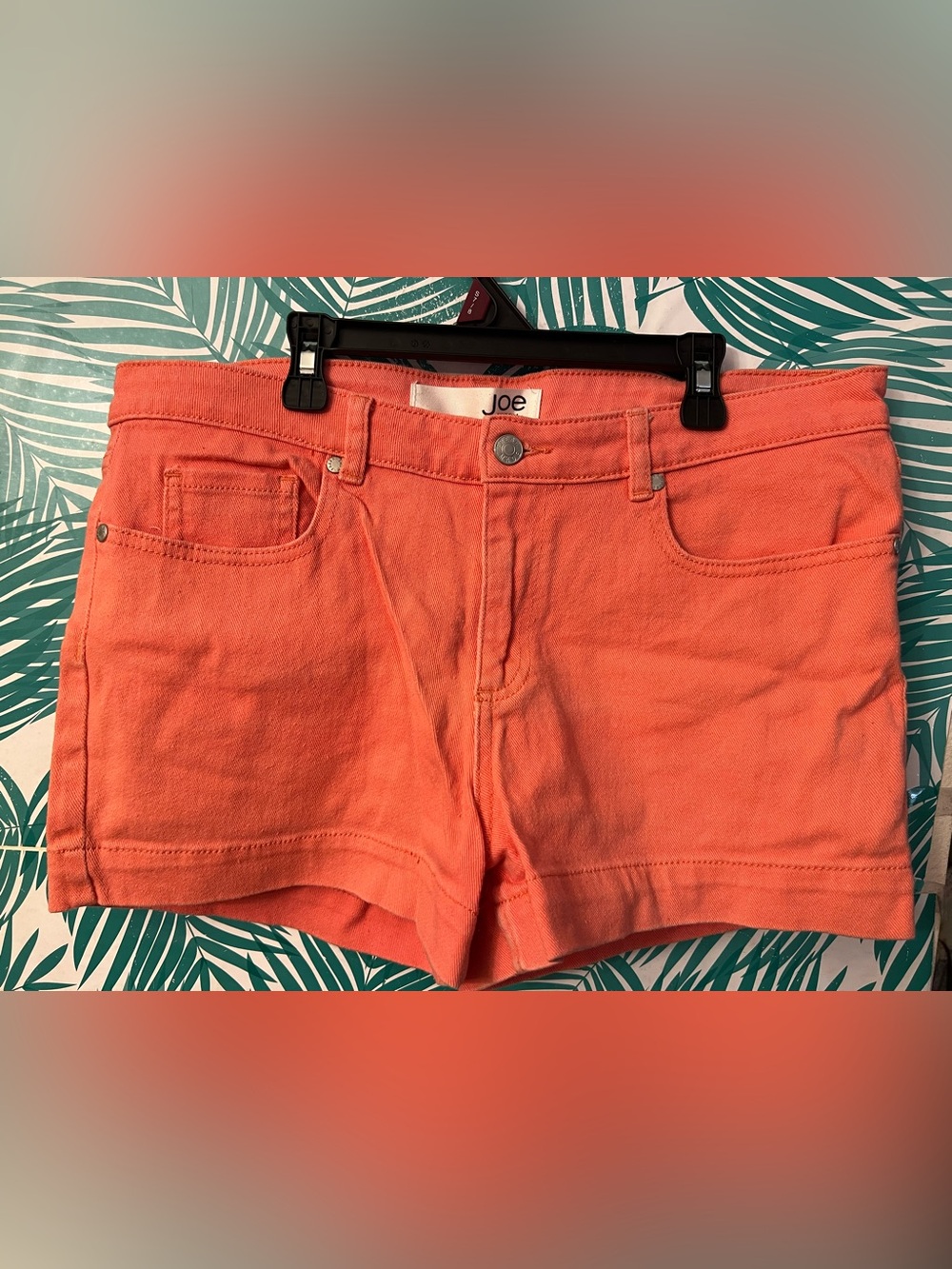 Joe Coral Women’s Denim Shorts Sz 12 cotton & spandex blend